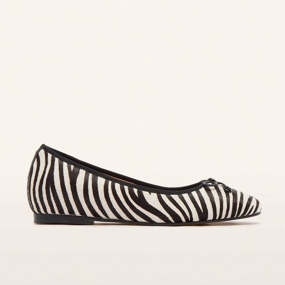 NEW FRANKIE4 women's trinity dress flat in zebra print
